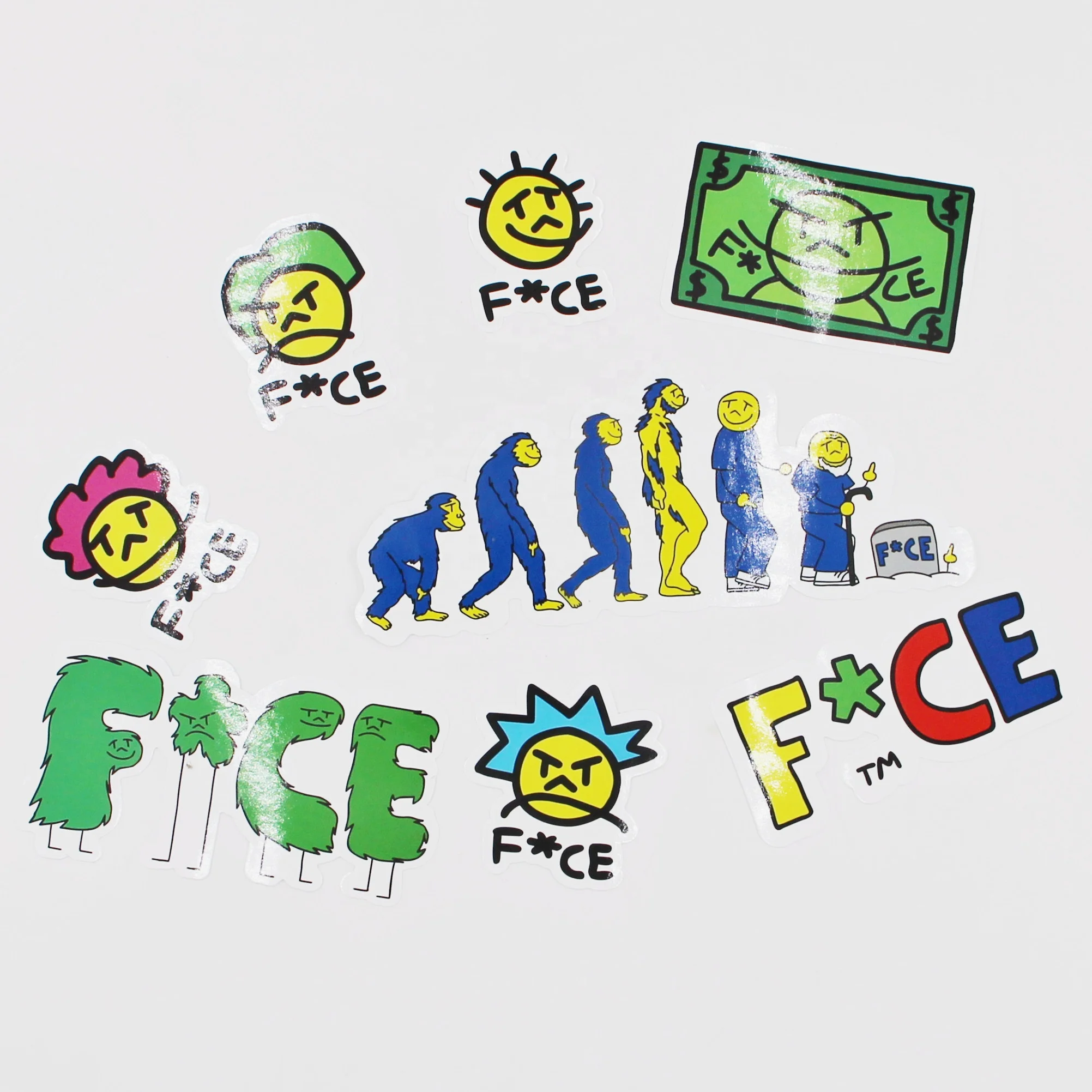 Customize Stickers Cartoon Logo Stickers for Suitcase Waterproof Graffiti Logo Labels Die Cut Label Stickers