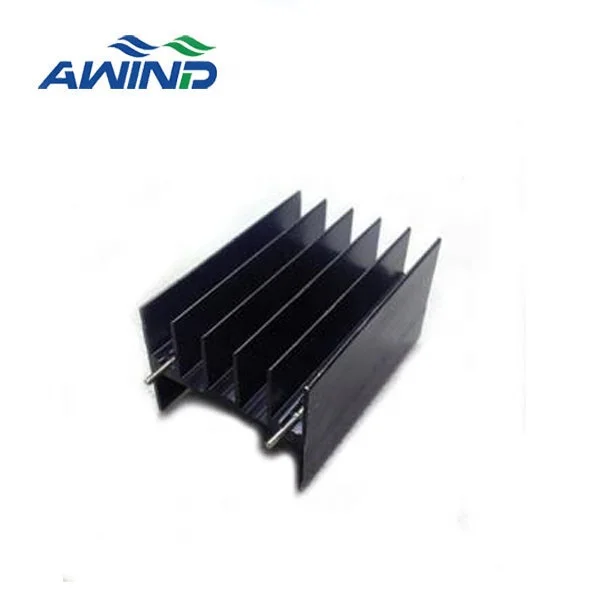 High precision shenzhen CNC machining black aluminum heat sink parts custom power supply heatsinks cooler prices for amplifier