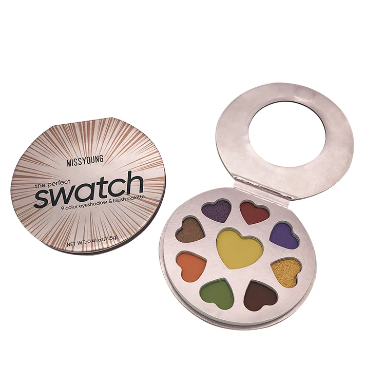 Горячий стиль Макияж 9 видов цветов с блестками в форме сердца подарок для девочек доступны индивидуальная этикетка тени для век Палитра теней для век