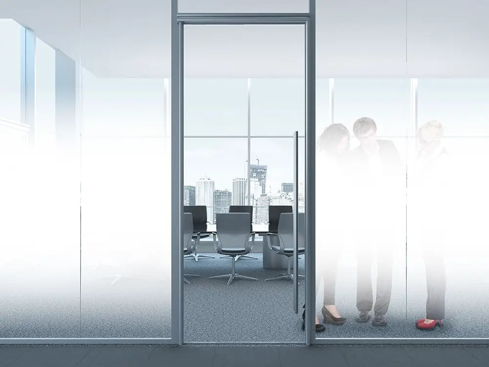 LF20DF Dual Feather Office Glass Film Privacy Film living room bathroom intelligent Fluted glass film PDLC