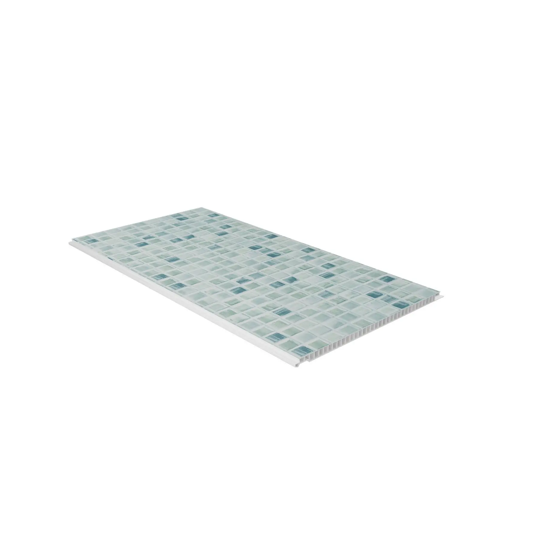 300cm Indoor Mosaic Resin Covering Lustrous Glossy Green WPC PVC Waterproof Vibrant Aesthetic Appeal for Bathroom Household Use