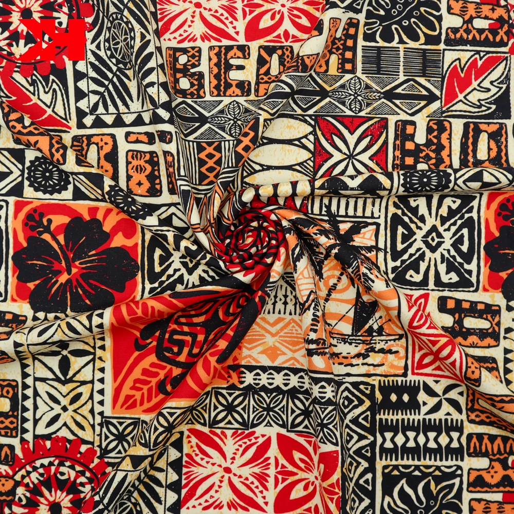 Kahn organic digital textile poplin cotton anime fabric print shirts for men cotton fabric