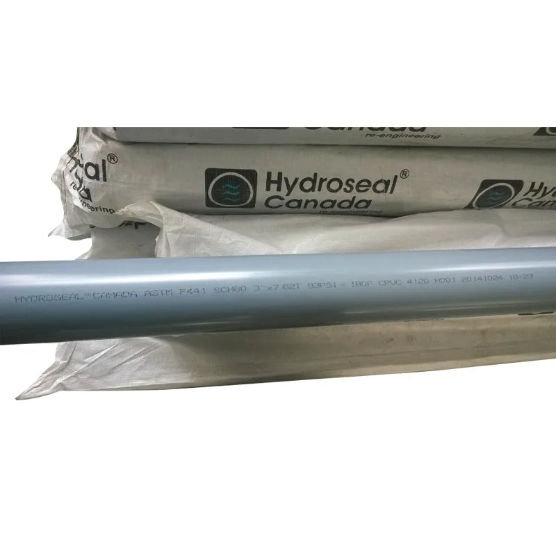 Professional sales (hydroseal-canada) SCH80CPVC industrial chemical pipe, high temperature hot water pipe DN15-DN300