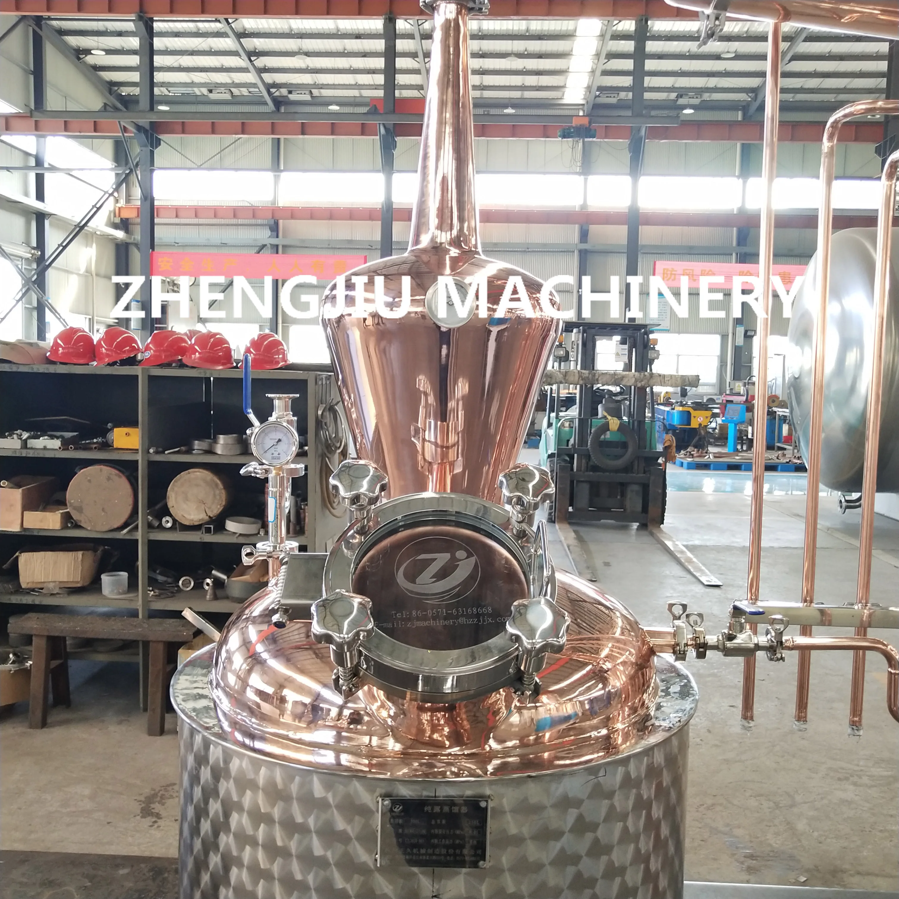 rose water distilling line alembic copper distillation essential oil distiller