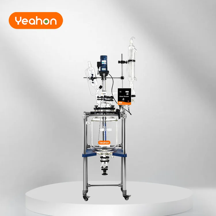 Лабораторный химический биореактор с оболочкой стеклянный смеситель 5L 10L 20L 50L 100L 200L двухслойный