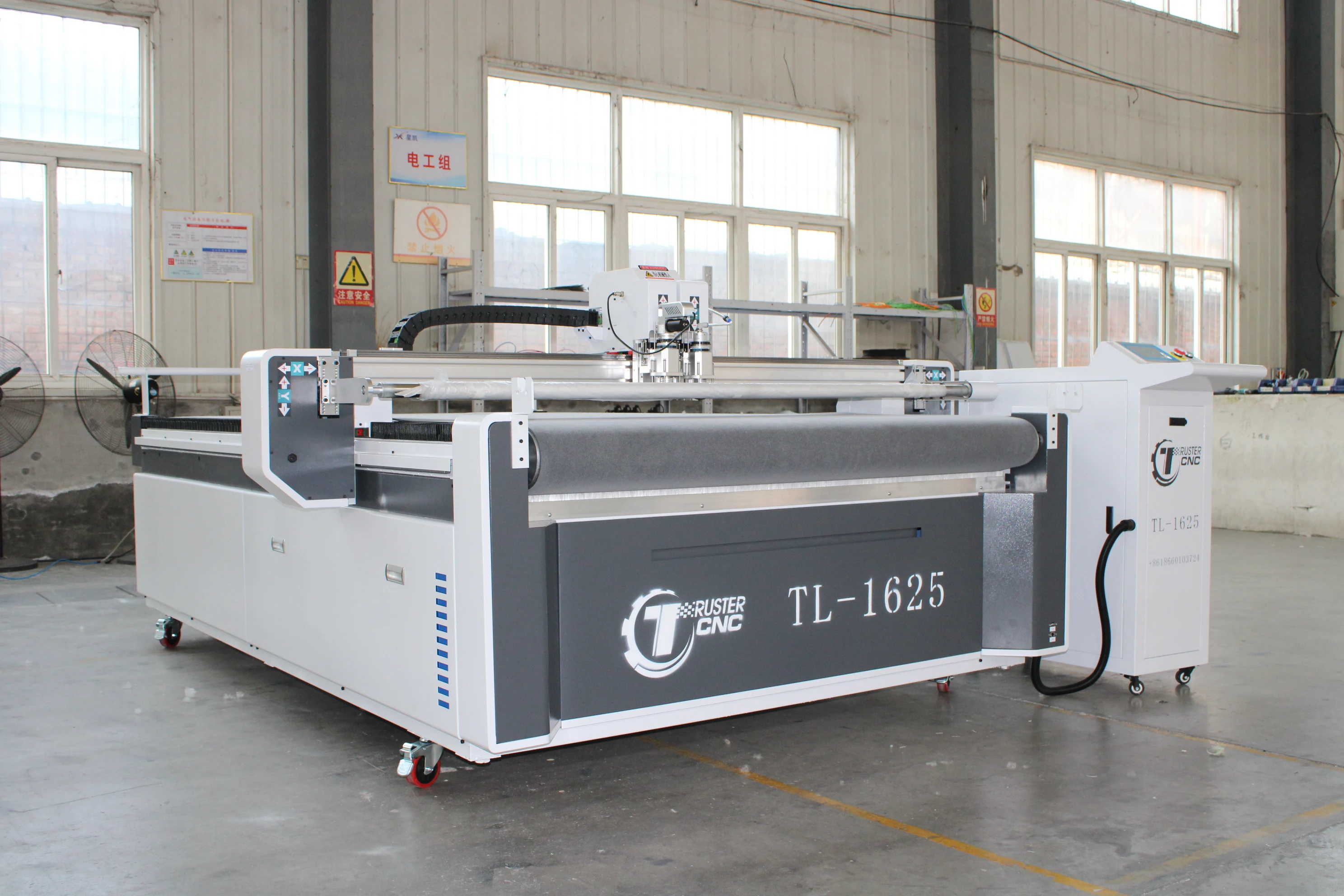high quality CNC oscillating knife cutting machine  fabric leather textile cutting machine  with automatic feeding function