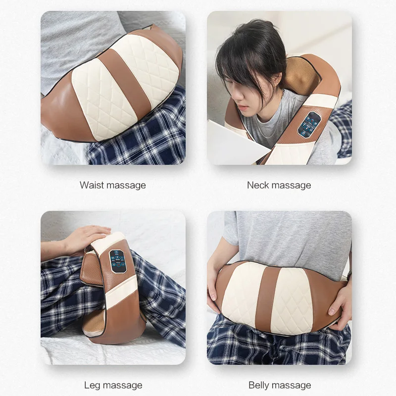 2023 wholesale Best kneading shiatsu manual u shaped 3d mini lidl electric pulse neck shoulder massager with heat