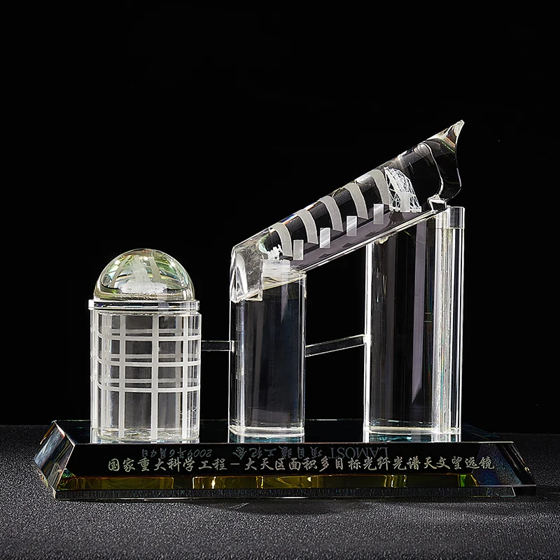 
Customized Hand Make Building Model High Quality Colorful Vivid 3D Famous Optical Glass Crystal Scale Building Model 
