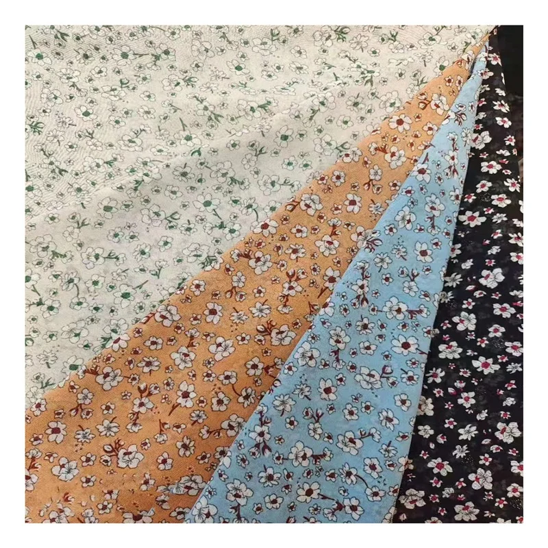 Digital Printed Jacquard Ground Chiffon Dress Shirt Blouse 100%polyester Fabric