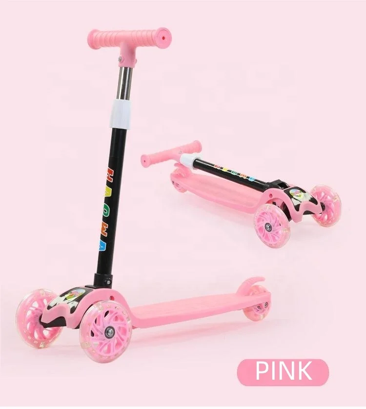 chinese hot sale free shipping 3 4 big wheel mobility drift foot kids tricycle scooter with removable