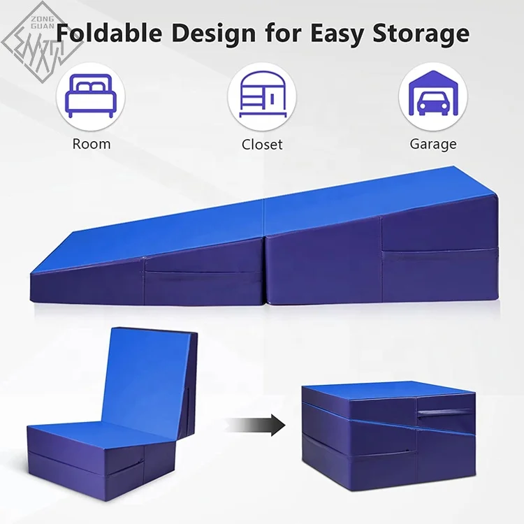ZG High Density EVA Foam Gymnastic Mat Tumbling Cheese Wedge Mat for Gymnastic