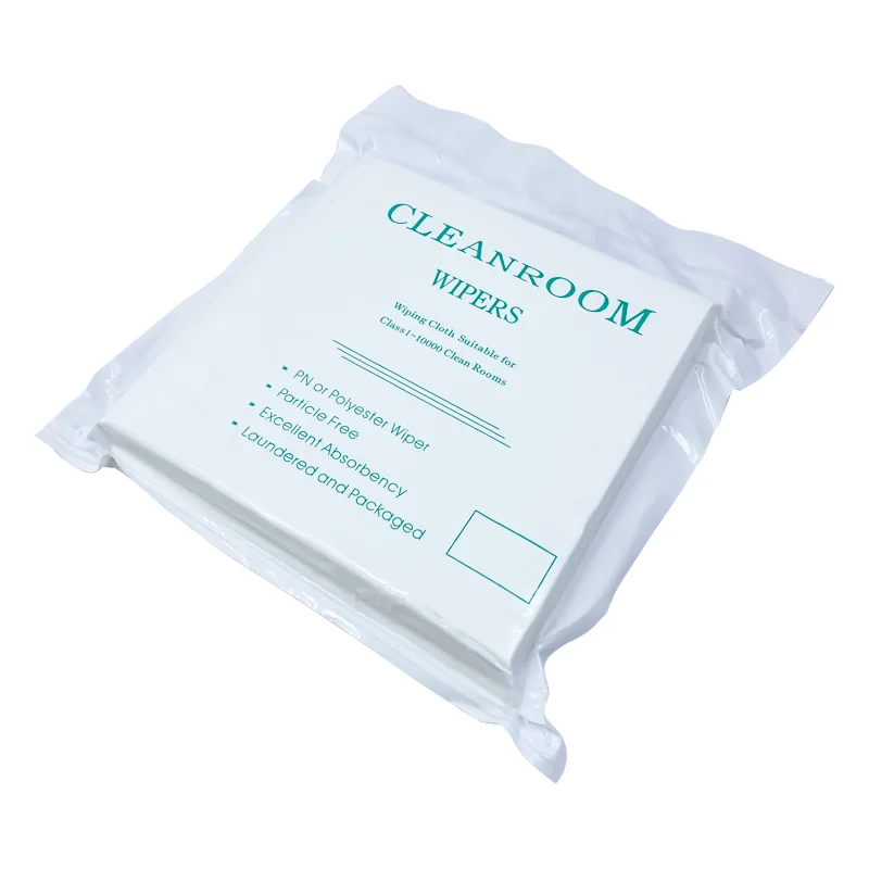 9x9 inch 210 gms Disposable Lint Free Industrial ESD Cleaning Wipers Polyester Anti-static Microfiber  Cleanroom Wiper