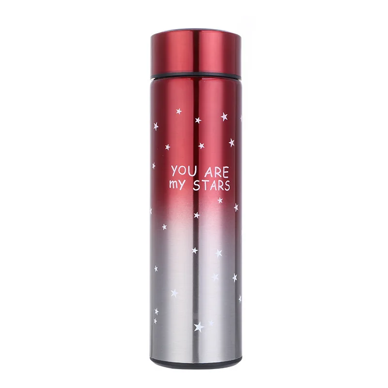 2021 hot sale vacuum cup LDE with touch screen cover temperature display smart 304 stainless steel water bottle