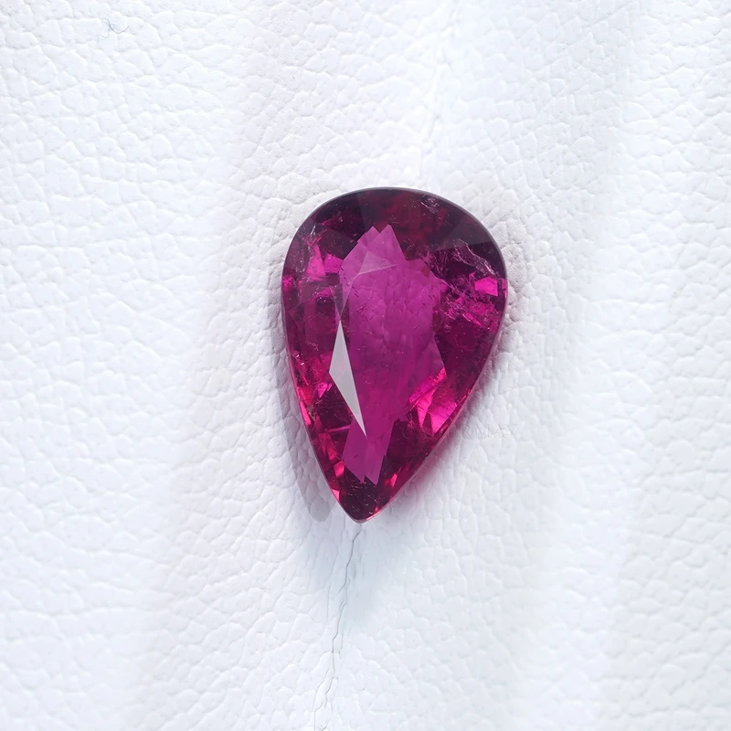 Top Quality Gemstones 1.84ct Brazil Pear Shape Natural Rubellite Tourmaline GRC Certificate Red Tourmaline For Making Jewelry