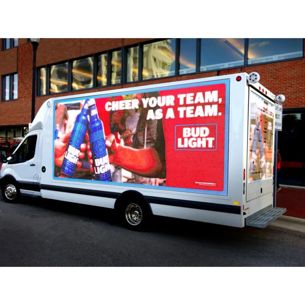 P4 Full Color Digital Commercial Advertising Vehicle Billboard Panel Signs Mobile Truck Led Display Screen Outdoor