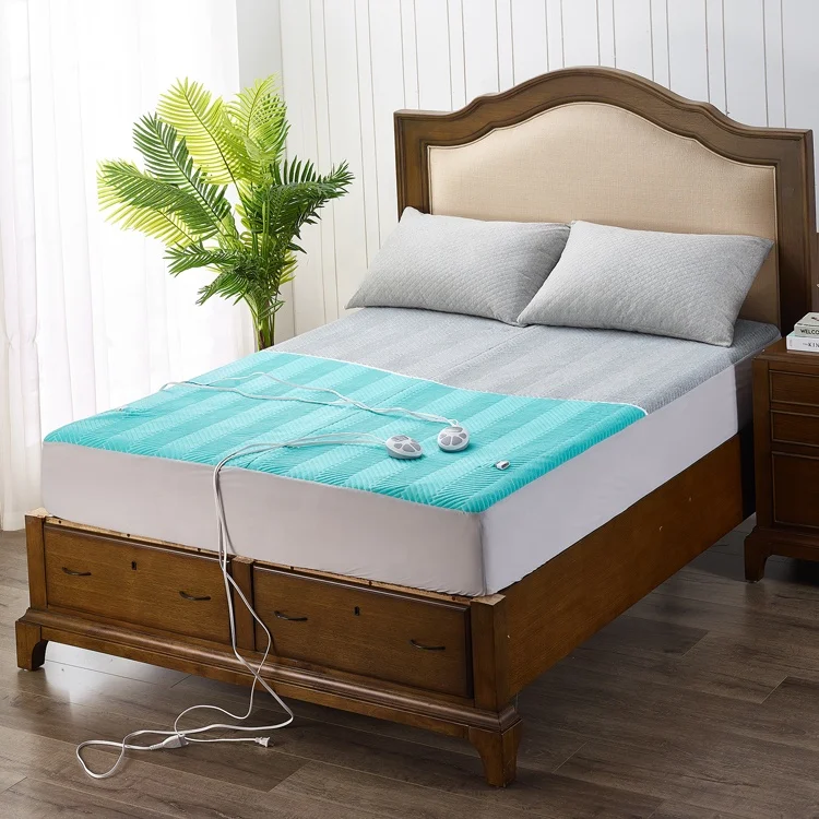 110V Temperature Controlled Auto Off Heating Bed Warmer Sheet Warmer Quilted Heated Electric Mattress Pad