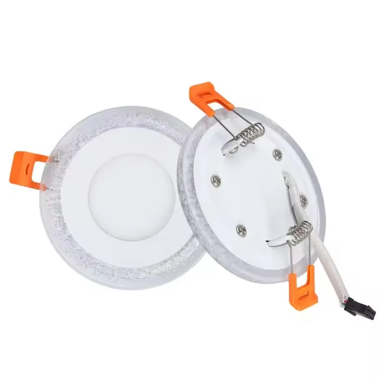 Factory price double color recessed multicolor ultra slim thin  3+3w 6+3w 12+4w 18+6w led panel light