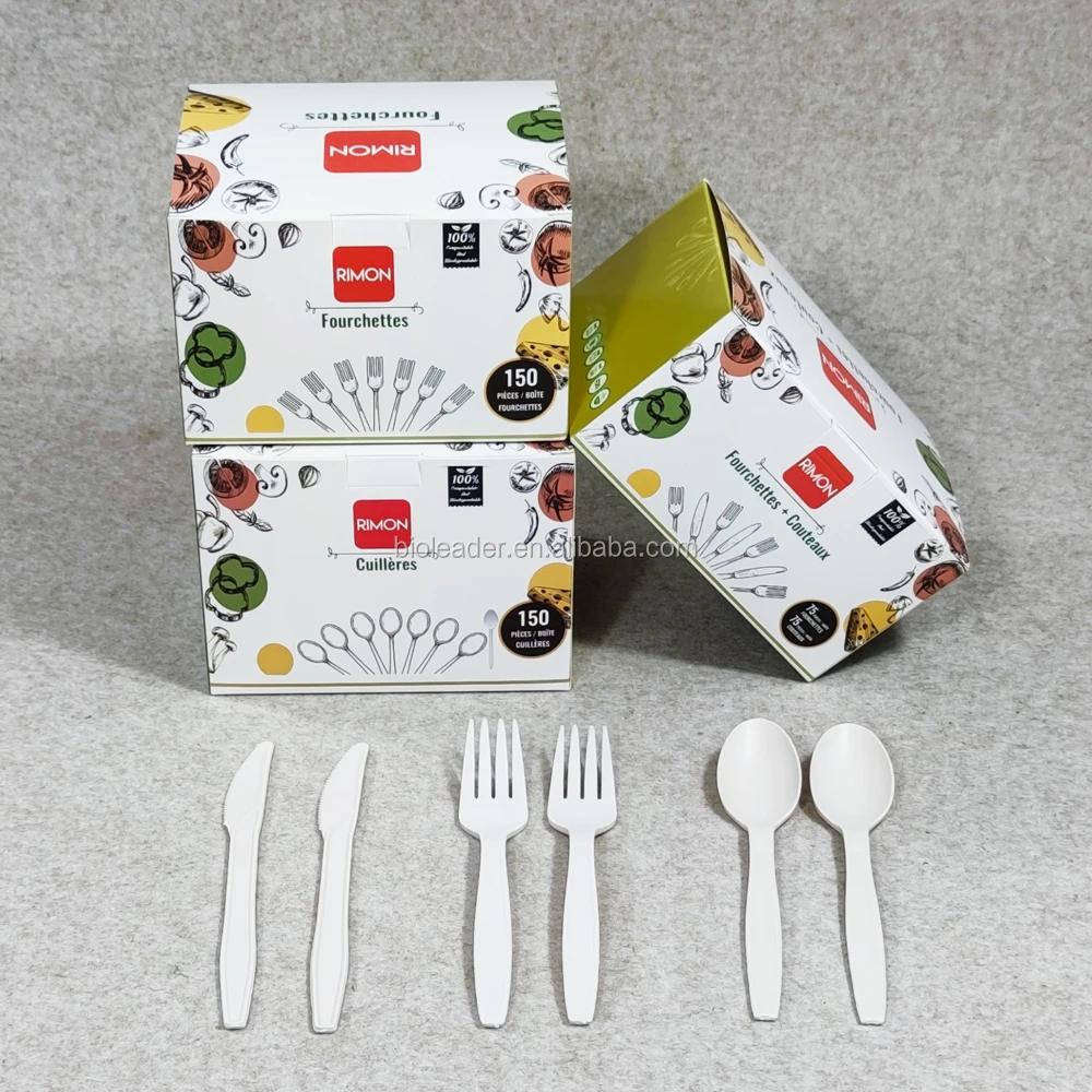 Wholesale Compostable Cutlery Sets Heavy Duty Fork Spoon And Knife