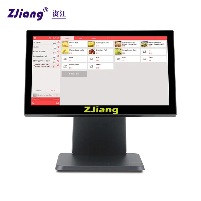ZJiang Brand Cash Register Android POS ZJ-T3 Touch POS 15.6 Inches Single Dual LCD Display Screen for Wholesalers to Choose