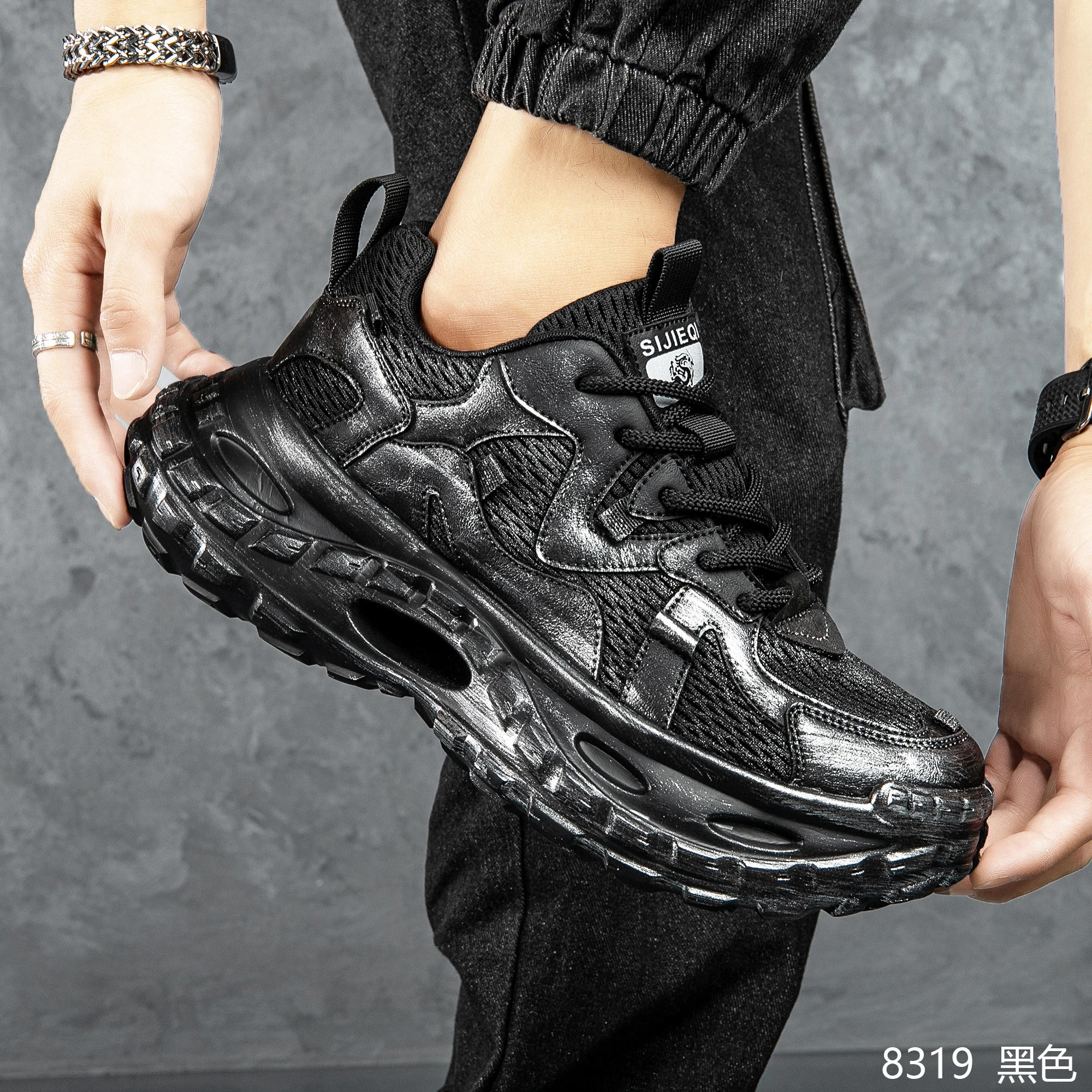 Custom Men Sneakers Casual Men Soft Sole Board Shoes Fashion retro Breathable Height Increased dad chunky Platform Running Shoes