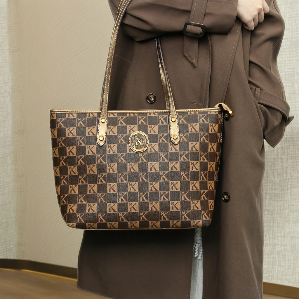 China Factory Wholesale Stylish Cheap Women Handbags Large Capacity Vegan Leather Lady Shoulder Shopper Women Casual Tote Bag