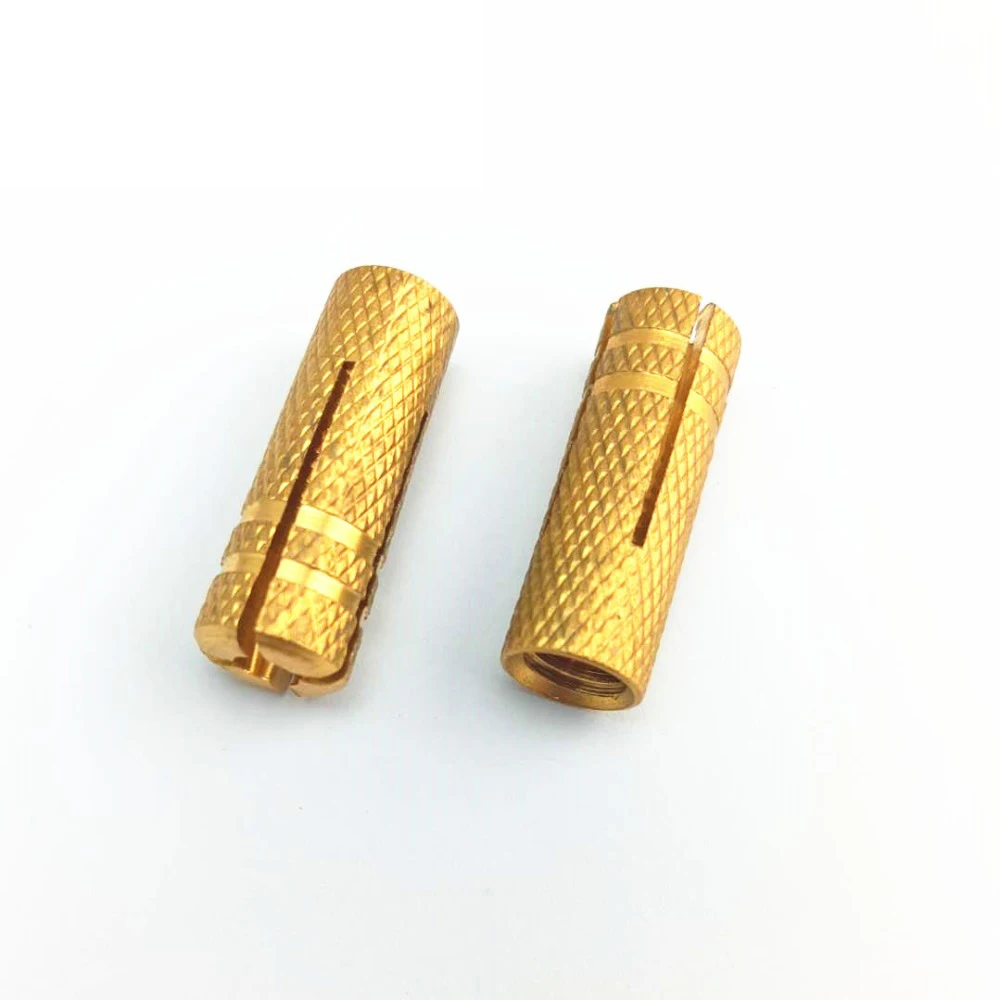 Brass Material Hot Sale Diameter M6 M8 M10 Yellow Color Drop-in Anchor Bolt Standard Products