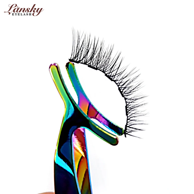 private label box packaging invisible 6 magnets 3d magnetic false faux mink eyelashes kit with adhesive eyeliner and tweezers