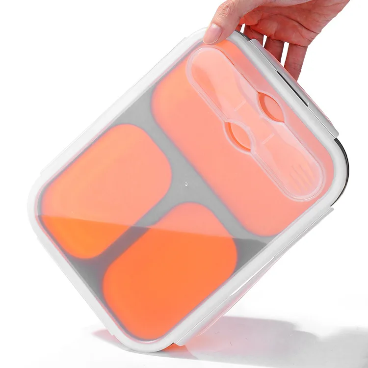 Collapsible Microwavable Picnic Camping Food Storage Container Round Leakproof Bowl With Airtight Lid Refrigerator Crisper Box