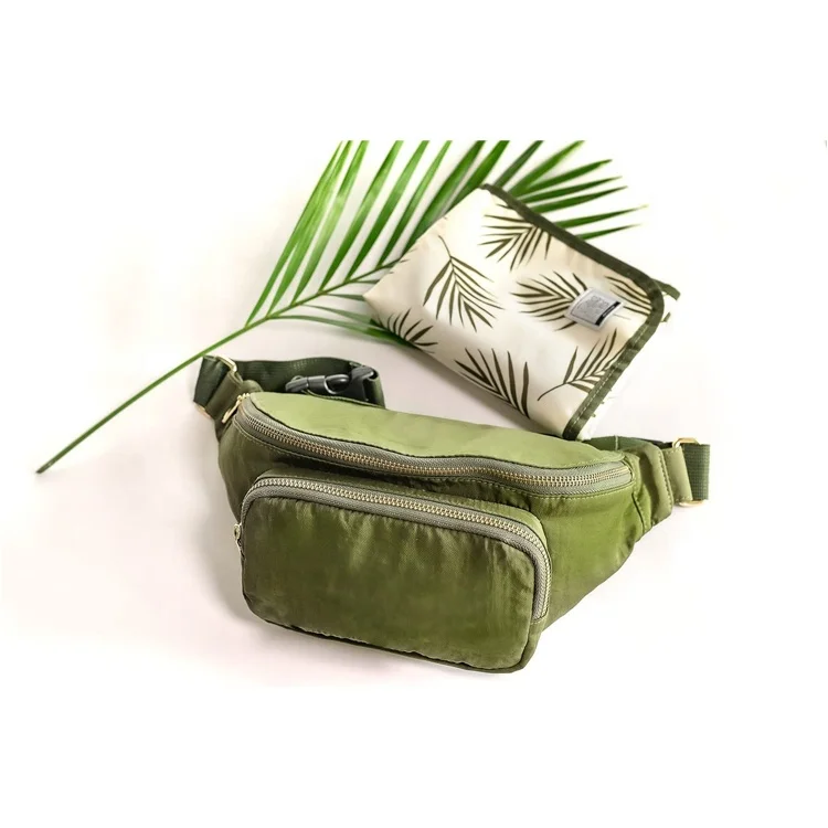 Lightweight Travel Purse Small Crossbody Dad Belt Bag Portable Changing Pad Fanny pack waist bag diaper bag for women
