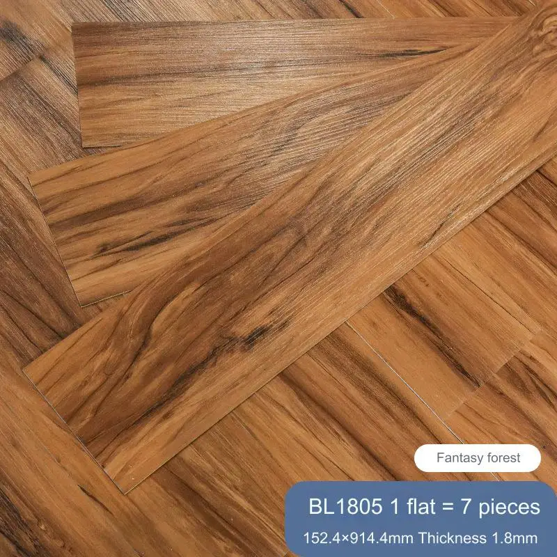 DIY handmade stickers 1.5mm 1.8mm 2.0mm kitchen flooring vinyl wooden self-adhesive waterproof and stain resistant PVC tile