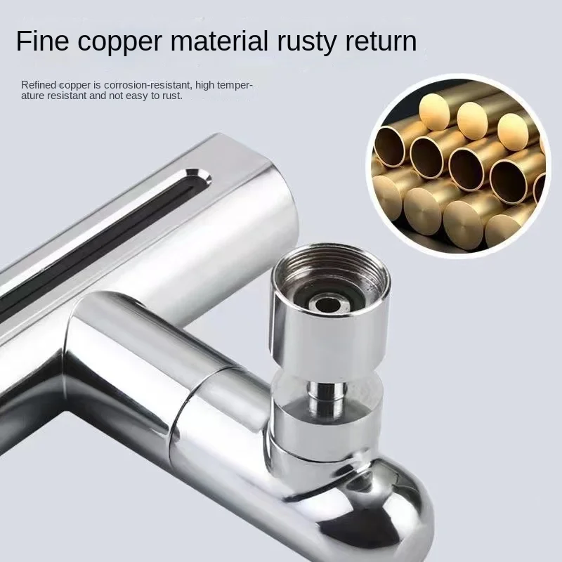Luxury Kitchen Faucet Sink Tap Head Sprayer Brass Modern Kitchen Sink Rotating Faucet Extender