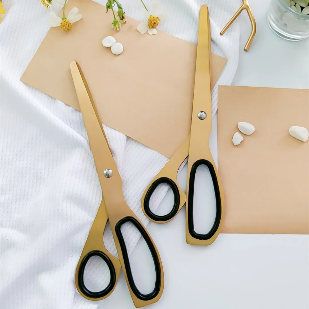 Professional Stainless Steel Tailor Household Office Scissors Gold