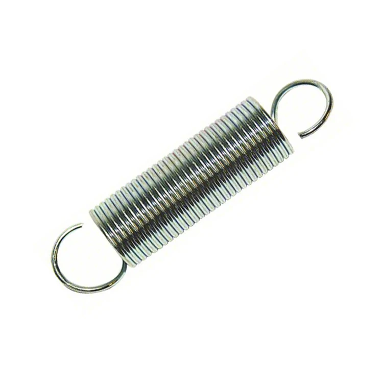 OEM Custom Metal Stainless Steel 301 304 Nickel Plated Helical Spring Swivel Double Hooks Tension Coil Extension Spring