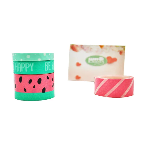 Top Quality Summer Watermelon Design Washi Tape Set For Decor Gift Wrap