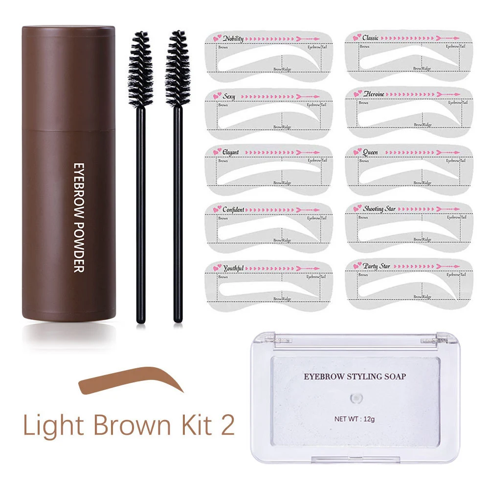 Hot Sell New Design Eyebrow Customized Affordable Stamp Private Label Full Shaping Set