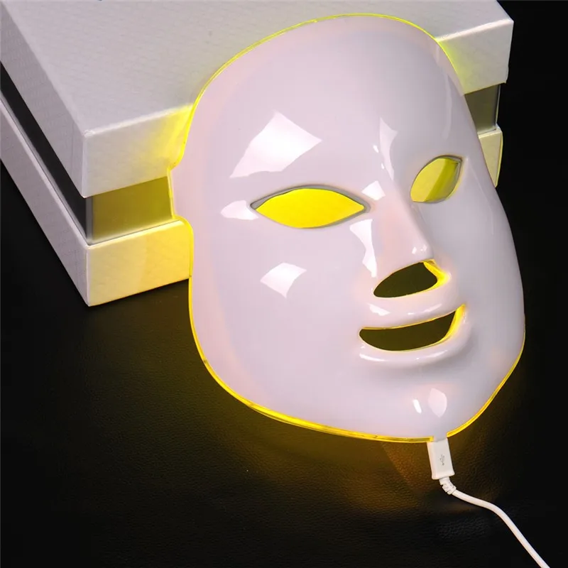 Manufacturer Wholesale 7 Color Led Photon Light Therapy Machines Home Use Face Facial Beauty Mask with Neck for Facial Skin Care