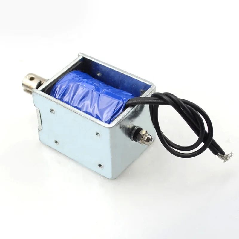 JF-1250B DC 6V 12V DC 24V 36V 360mA Push Pull Type Open Frame Solenoid Electromagnet 10mm 60N