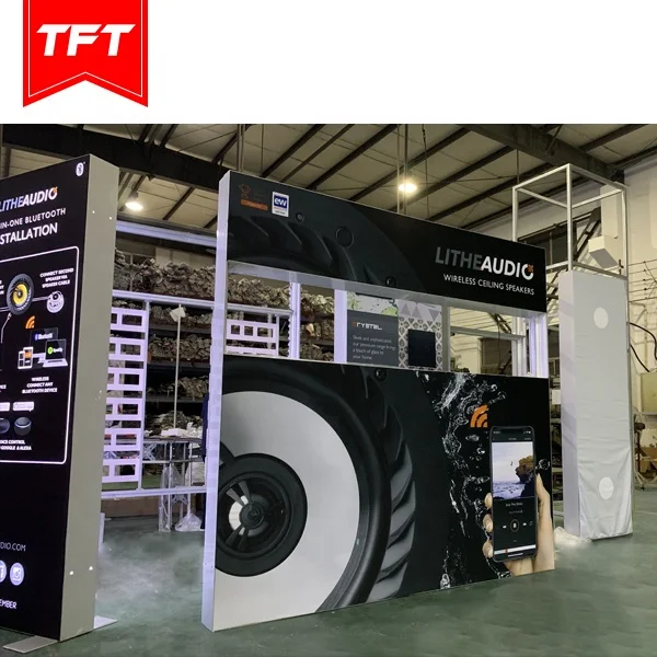 
Modern Portable Double Sided Free Standing Trade Show Aluminum Led Backlit Display Seg Lightbox 10X10 