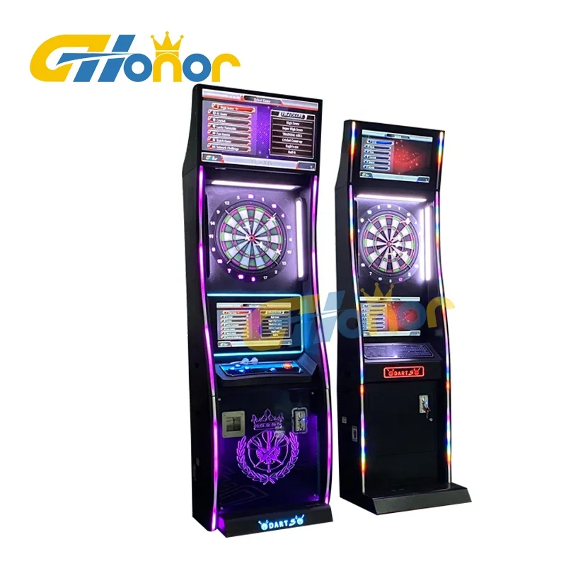 Indoor Bar Club Amusement Center Coin Operated LCD Monitor Dart Game Board Fighting Electronic Stand Darts Game Machine