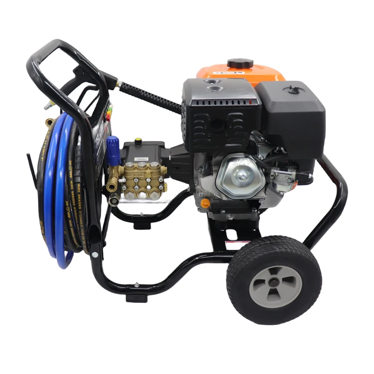 Ome 2700psi/186bar Gasoline High Pressure Car Washer Air Cold With Ar Pump Recoil Starter Factory Price Touring Car Cleaner