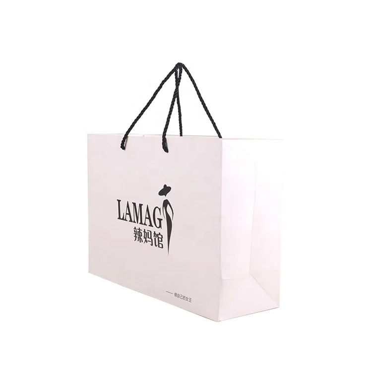 Newest Fashion Wholesale China gift bag White paper packaging Gift Craft Shopping Paper Bag