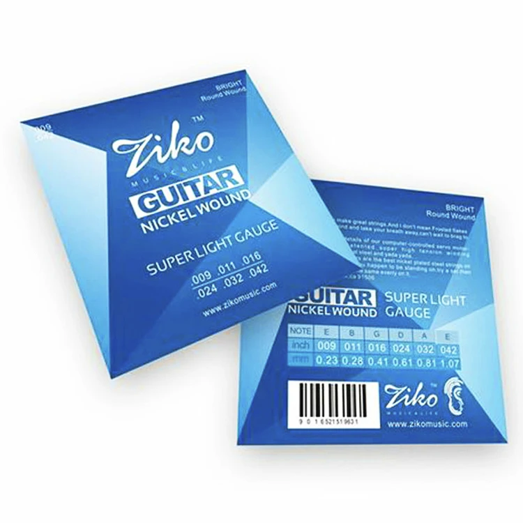 Custom Package Set of 6 Strings .009-.042 Extra Light Special Nickel Electric Guitar Strings for Guitar Accessories