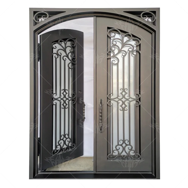 Hot Selling Entry Cast Door Pictures Of Wrought Iron Doors rustic entry doors (1600653157114)