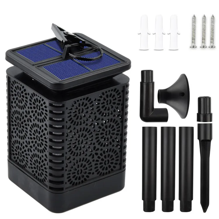 
Factory Outdoor Hanging Flickering Dancing Flame Decoration Solar Light Waterproof Ip54 Led Garden Security Lighting 