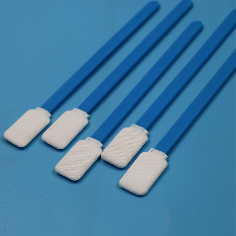 714 Polyester Knitted Large Cleanroom Swab Flat Square Microfiber Swab for Surface Cleaning