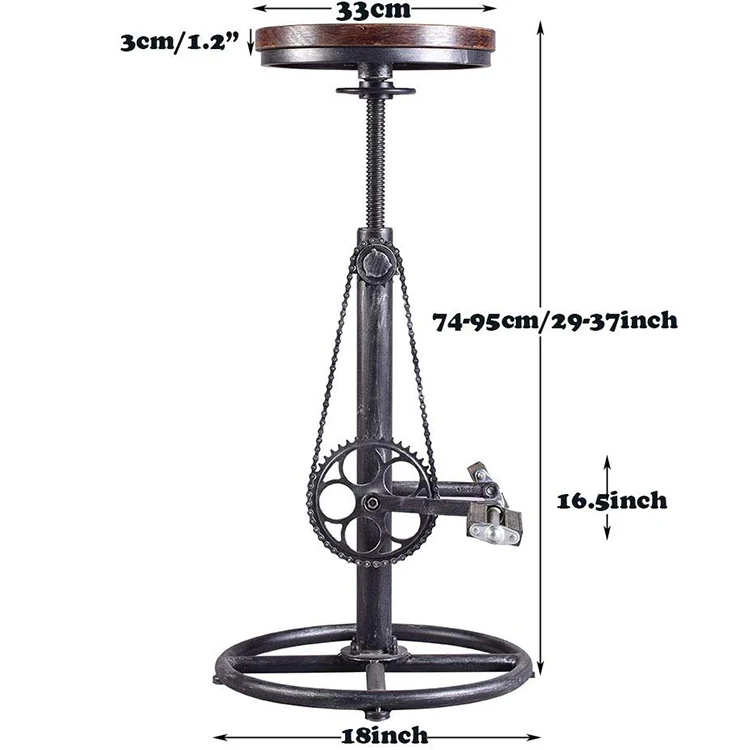 Furniture Wooden Bar Stool Metal Commercial High Bar Stool Chair