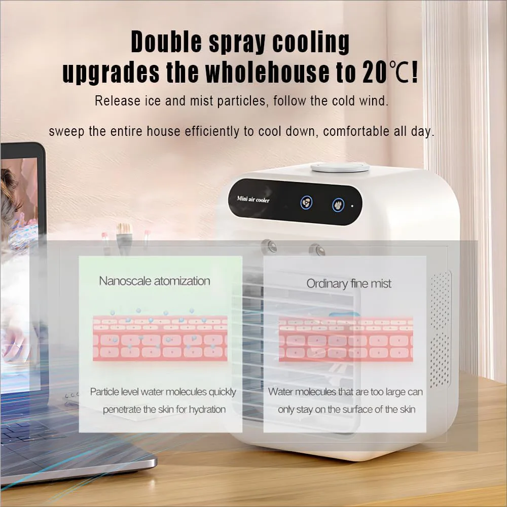 High Quality Air Conditioner Fan Portable Air Conditioner Mini USB Rechargeable Air Cooler Fan