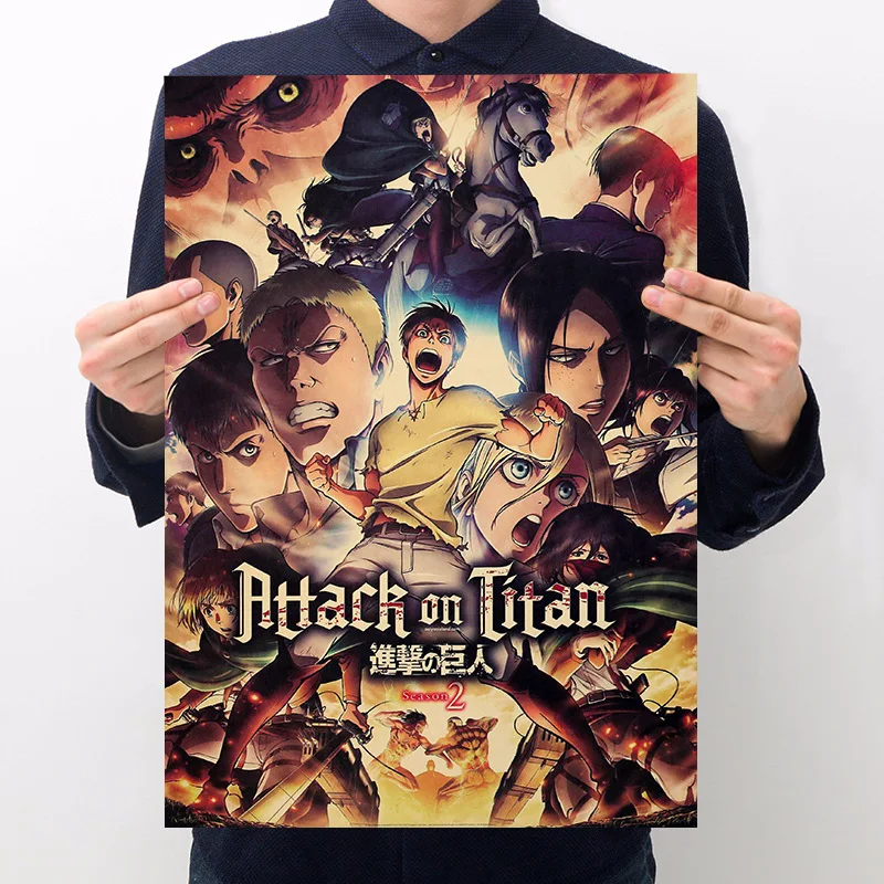 
Custom Wall Art Poster Attack on Titan Poster scratch Movie 