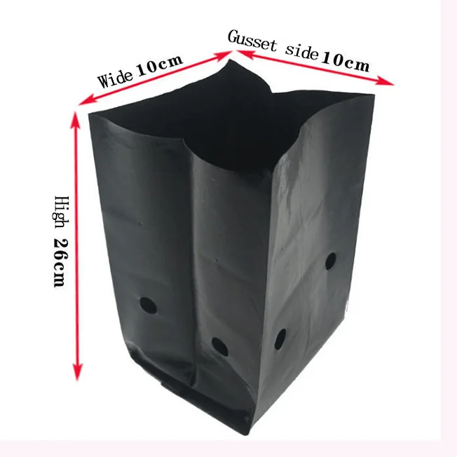 Plant nursery bags plastic seeding pots container for fruit tree flower starting saplings plant grow bag