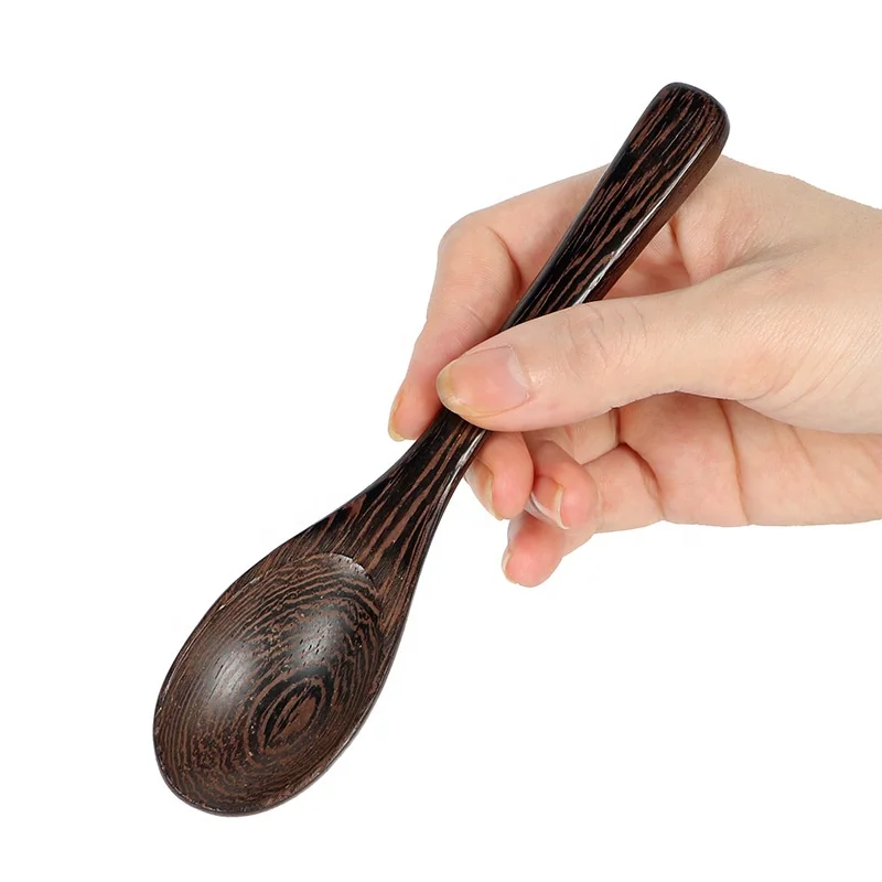 Coconut Wooden Bowls Spoons Smoothie Dessert Bowl Eco-Friendly Natural Coconut Shell Wood Fruit Salad Bowl